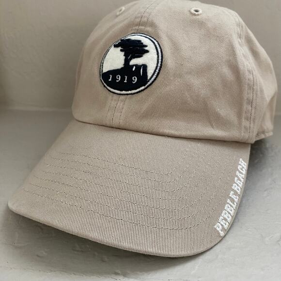 Pebble Beach Classic Collection Baseball Hat Cap Golf Cotton Stone Embroidered - Picture 1 of 5